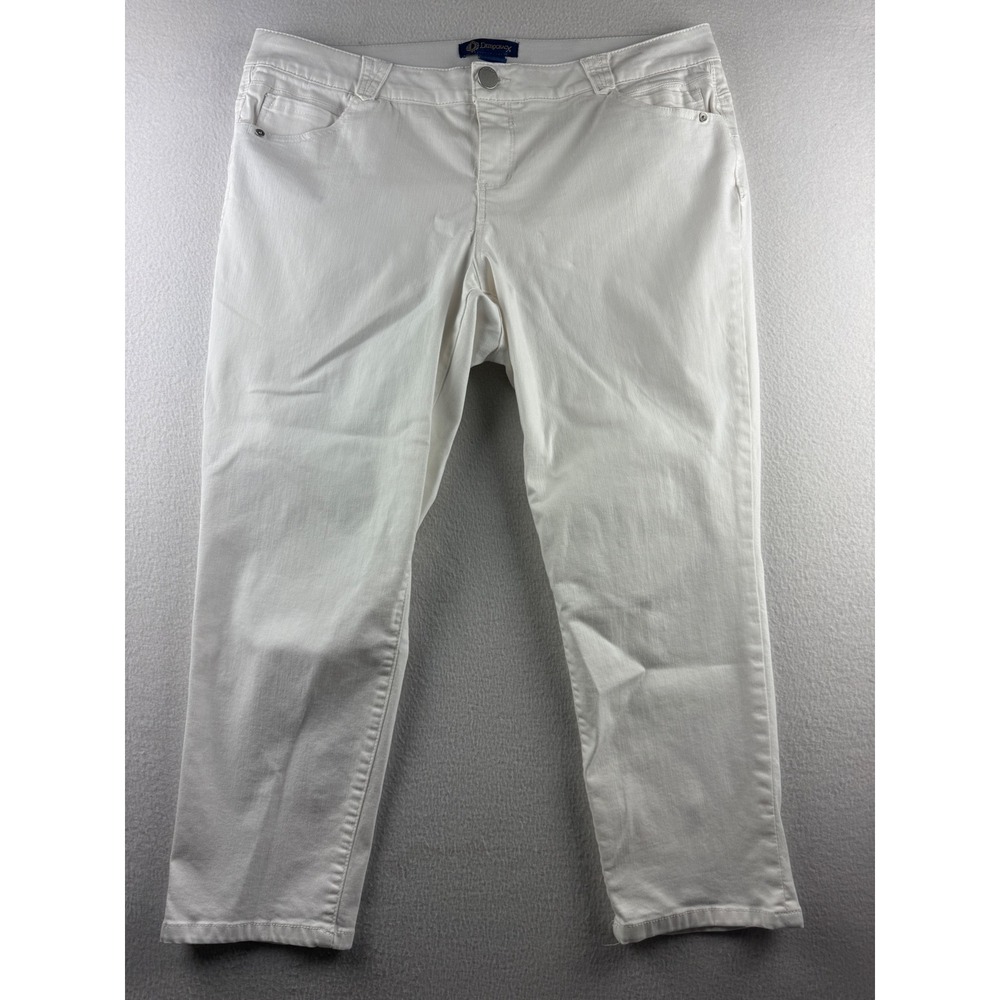 Democracy Ab solution White Cropped Jeans Womens 18W Stretch Denim WZS11760W